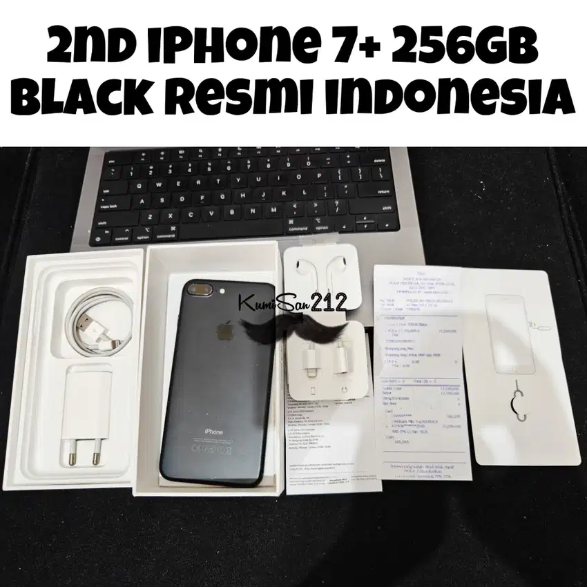 Apple iPhone 7 Plus 256GB Black iBox Resmi Indonesia 2nd 7+ 256