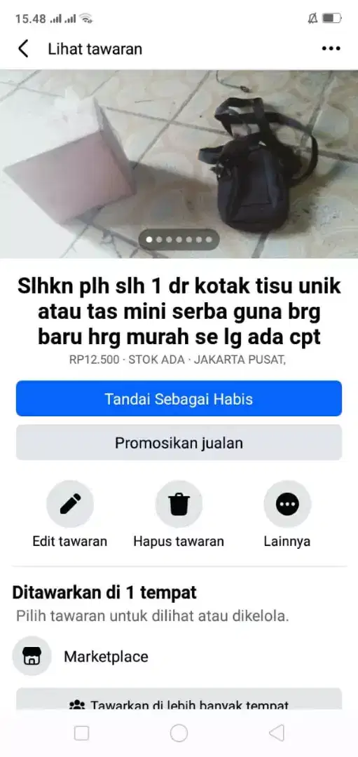 Slhkn plh slh 1 dr tas mini serba guna atau sblh nya brg baru murah sj