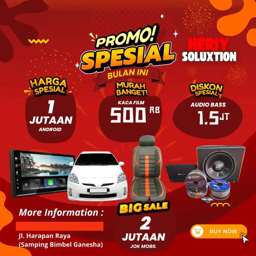 Promo di Bulan ini,Hemat Banget..kunjungi heriy soluxtion car audio