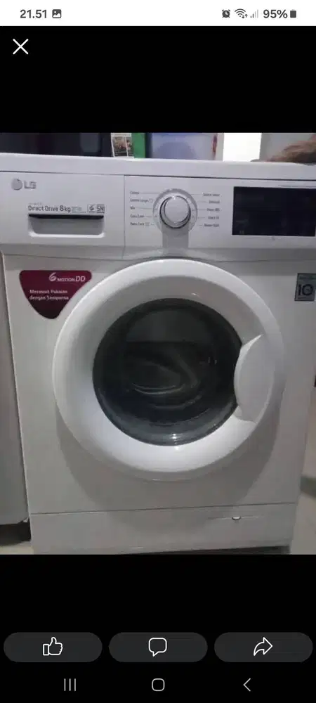Mesin cuci LG direct inverter 8 kg