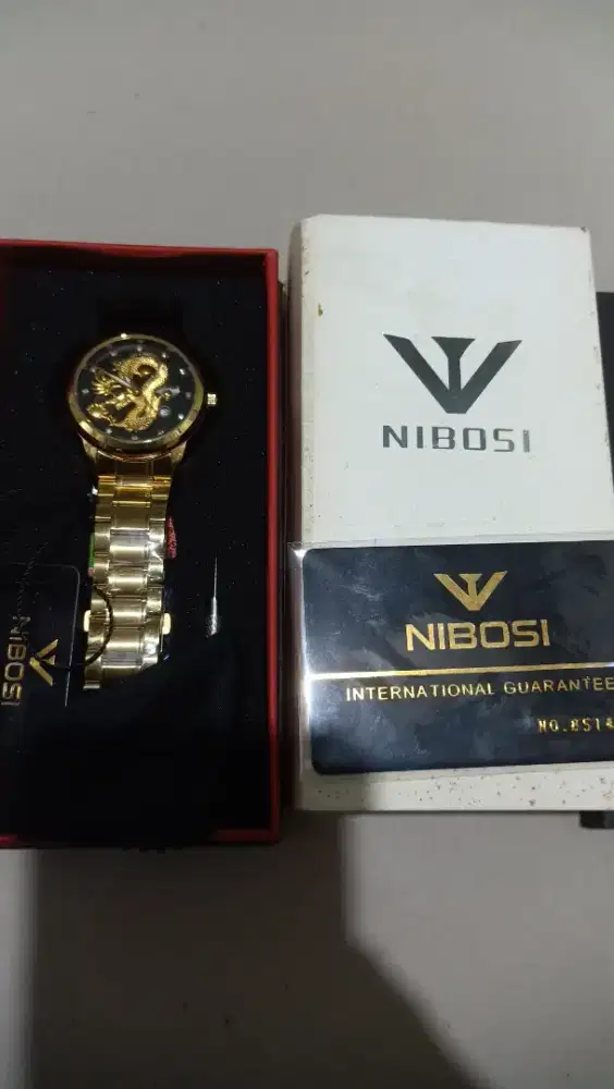 Jam Tangan Pria Nibosi Gold