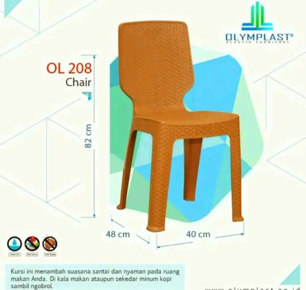 Kursi Makan Plastik Olymplast Anyaman