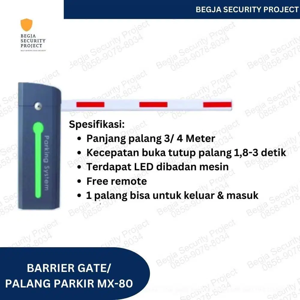 PALANG PARKIR MX-80/ UNIT ONLY/ OTOMATIS