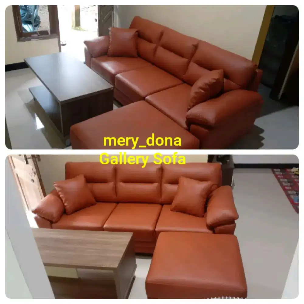 Sofa L putus dengan berbahan oscar