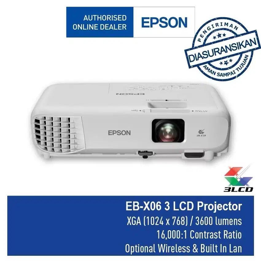 Epson EB-X06 XGA 3LCD Projector Garansi Resmi