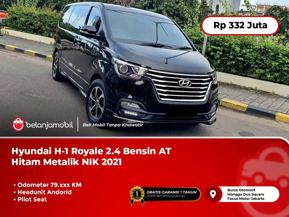 [PILOT SEAT] Hyundai H-1 Royale 2.4 Bensin AT Hitam 2021/2022