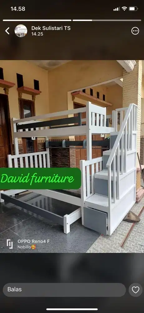 Dipan tingkat kayu jati