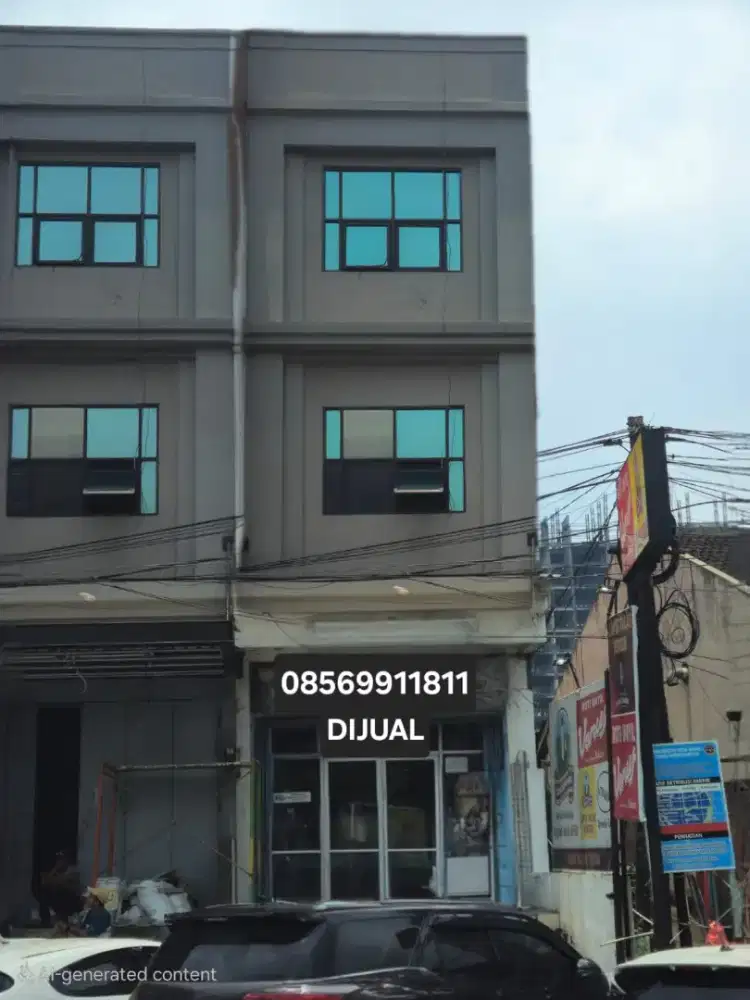 Jual ruko TERMURAH HADAP JALAN RAYA, DERETAN PEMPEK GABY, Strategis