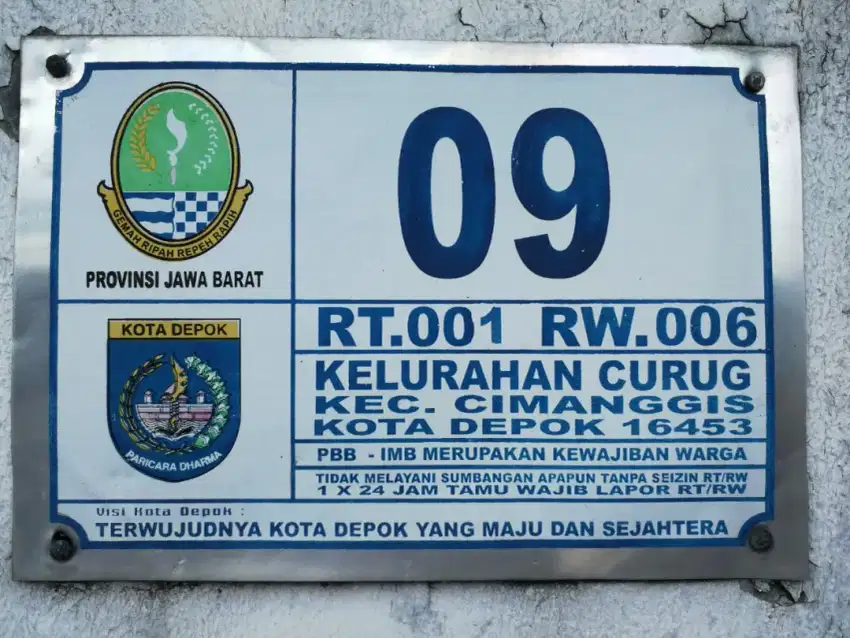 Dijual gudang di jln raya bogor Cimanggis Depok