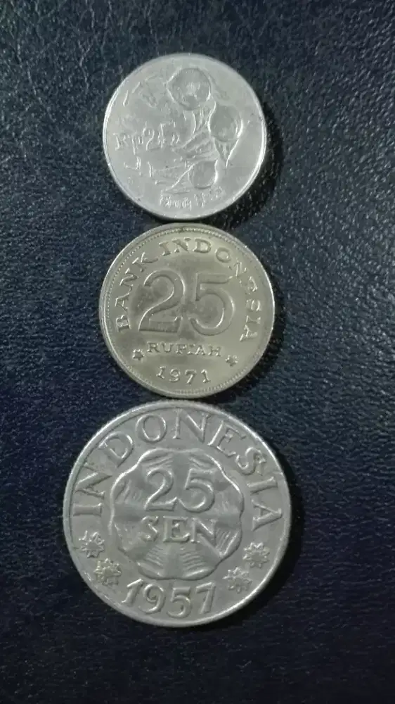 Uang Koin Kuno Rp25, Satu Set.