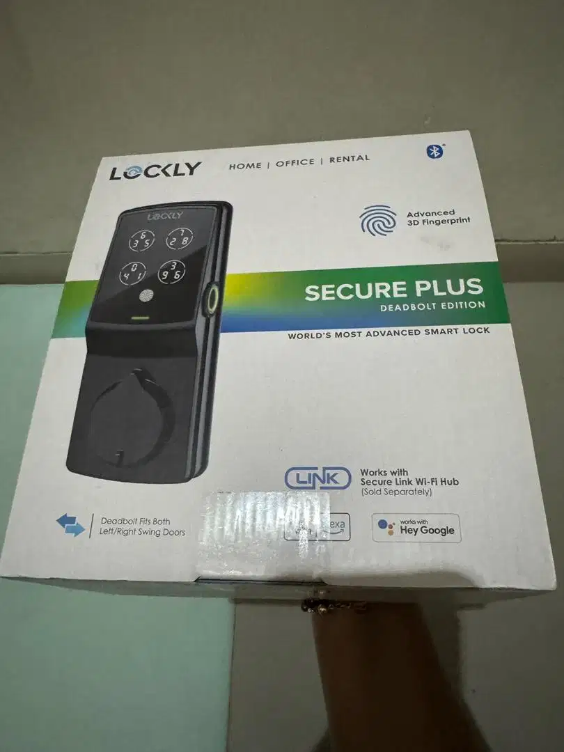 NEW SMART DOOR LOCK LOCKLY KUNCI PINTU DIGITAL DEADBOLT PGD72F - HITAM
