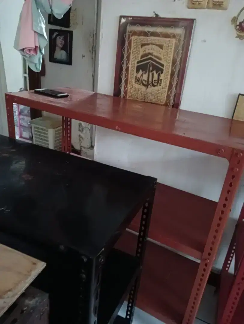 Jual rak besi siku ukuran 40*100*100 ada 3 ambalan