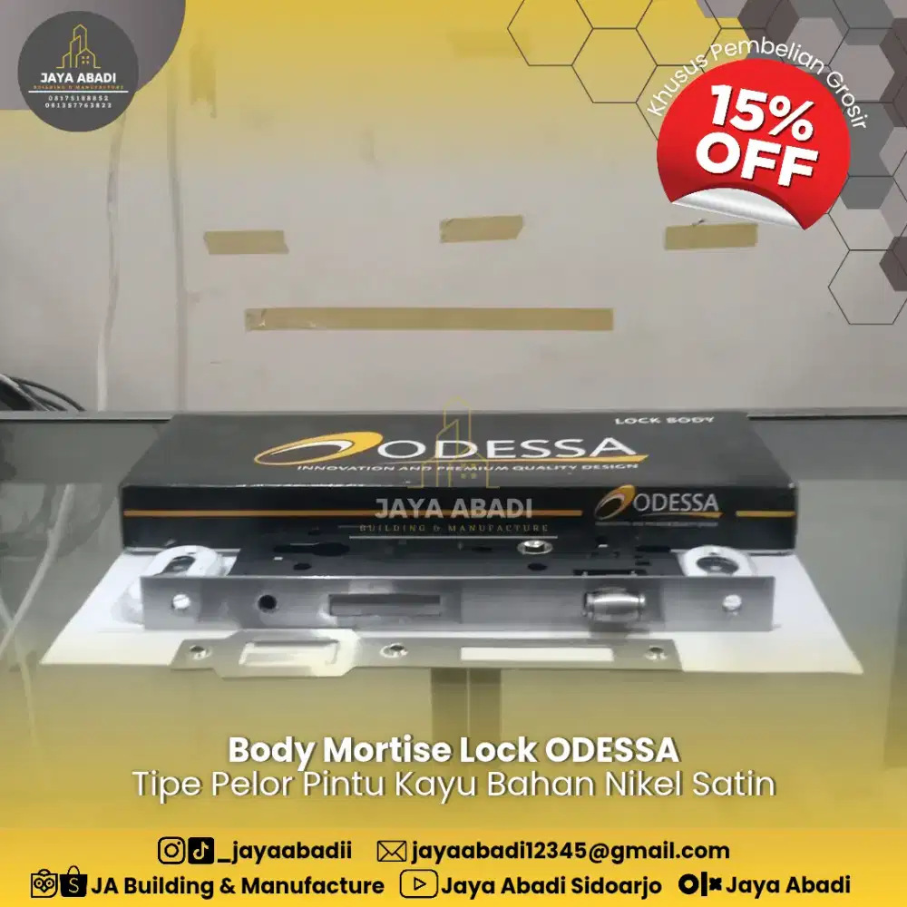 MORTISE LOCK ODESSA TIPE PELOR PINTU KAYU