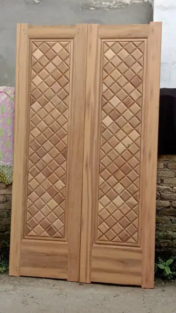 Pintu jati minimalis