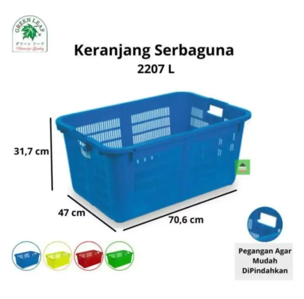 Green Leaf Container Keranjang Indusri Serbaguna 2207