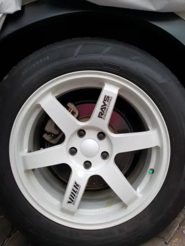 Velg Rays TE37 White 18 inch 5x114.3