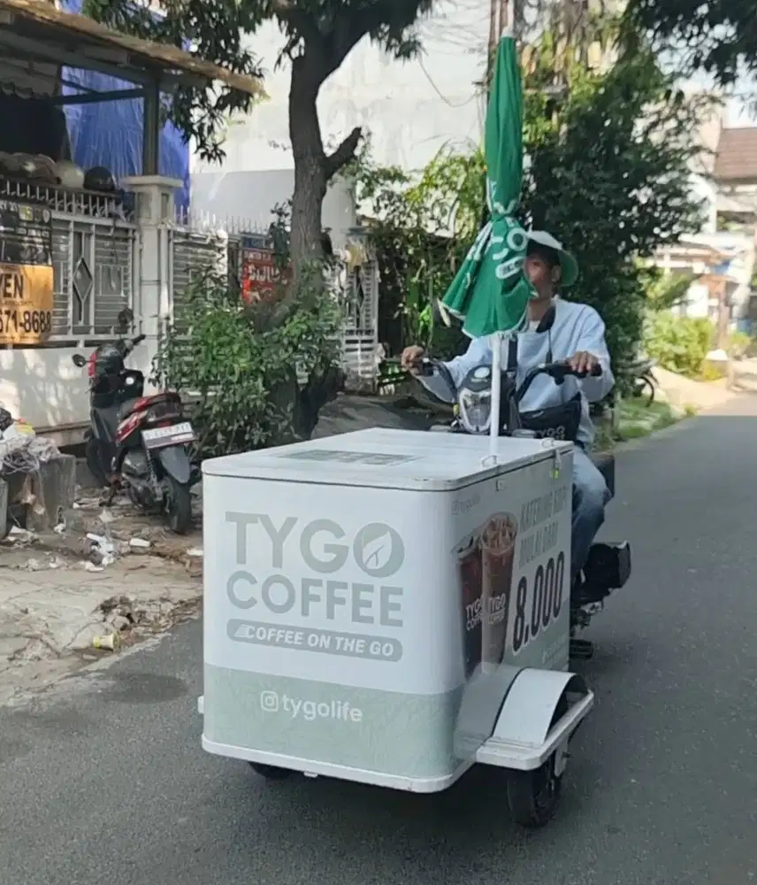 Jual Gerobak Sepeda Listrik Kopi Minuman Keliling Second Bekas Murah