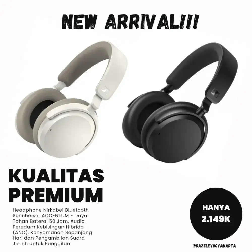 HF SENNHEISER ACCENTUM HEADPHONE ORI 100% GARANSI RESMI 2 TAHUN PT.IMS