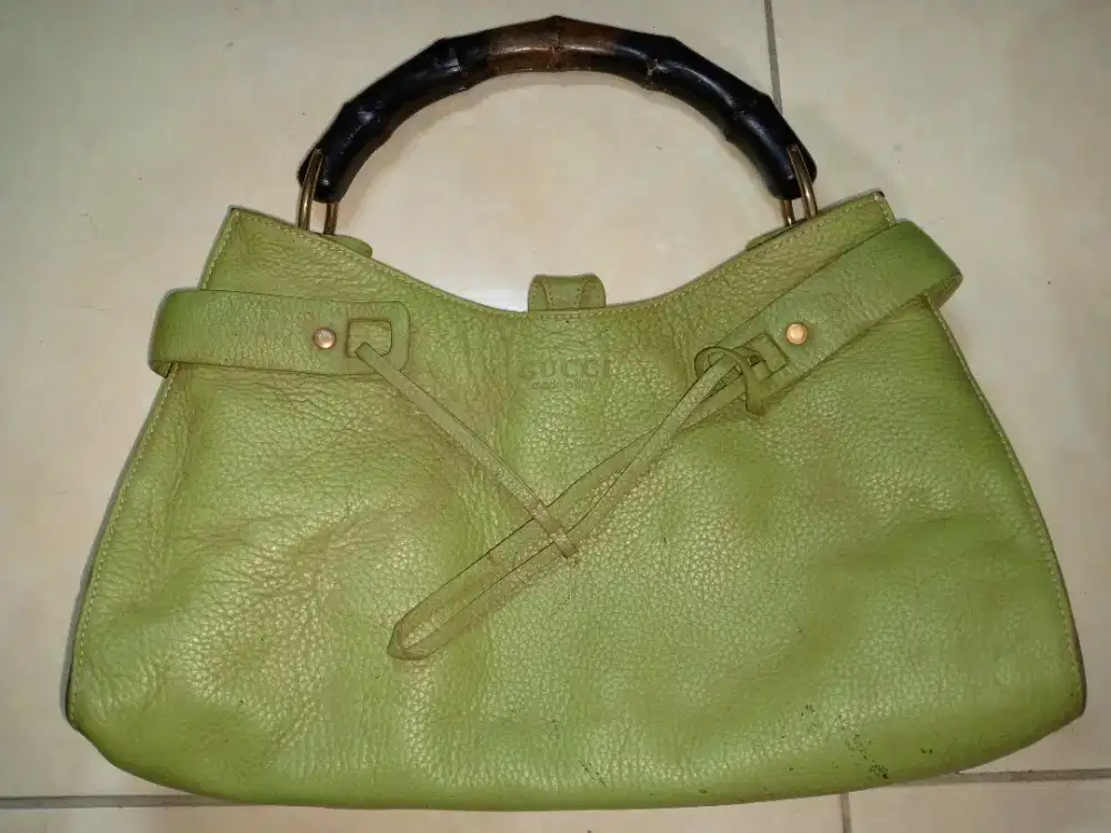 Preloved Tas kulit Gucci Bamboo original made in Italy