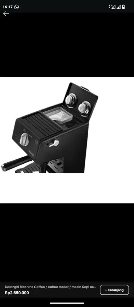 alat kopo mesin kopi Delonghi Espresso ECP 31.21 B