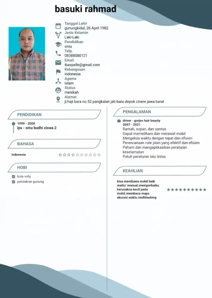 mencari kerja sebagai driver