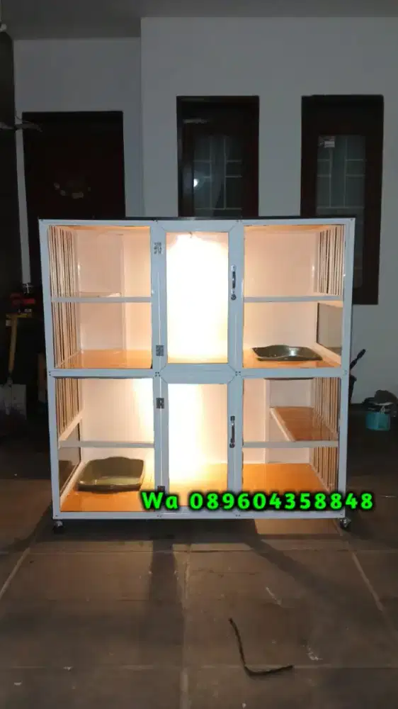 Kandang kucing, iguana ram jeruji alumunium