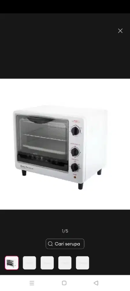 Maspion oven listrik mot 600 kapasitas 22liter