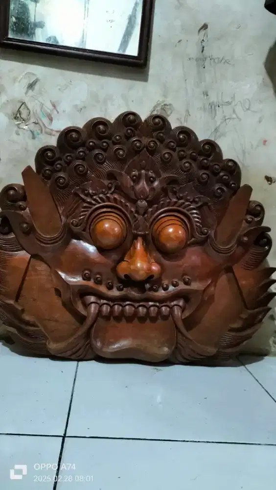 Antik..Hiasan Pajangan Kayu Jati Barong Bali