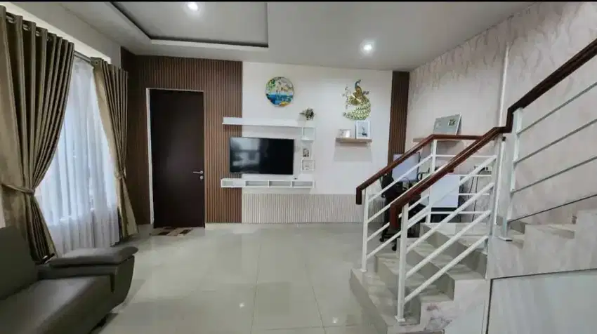 Dijual murah rumah mewah bsb kedaton siap pakai semi furnish
