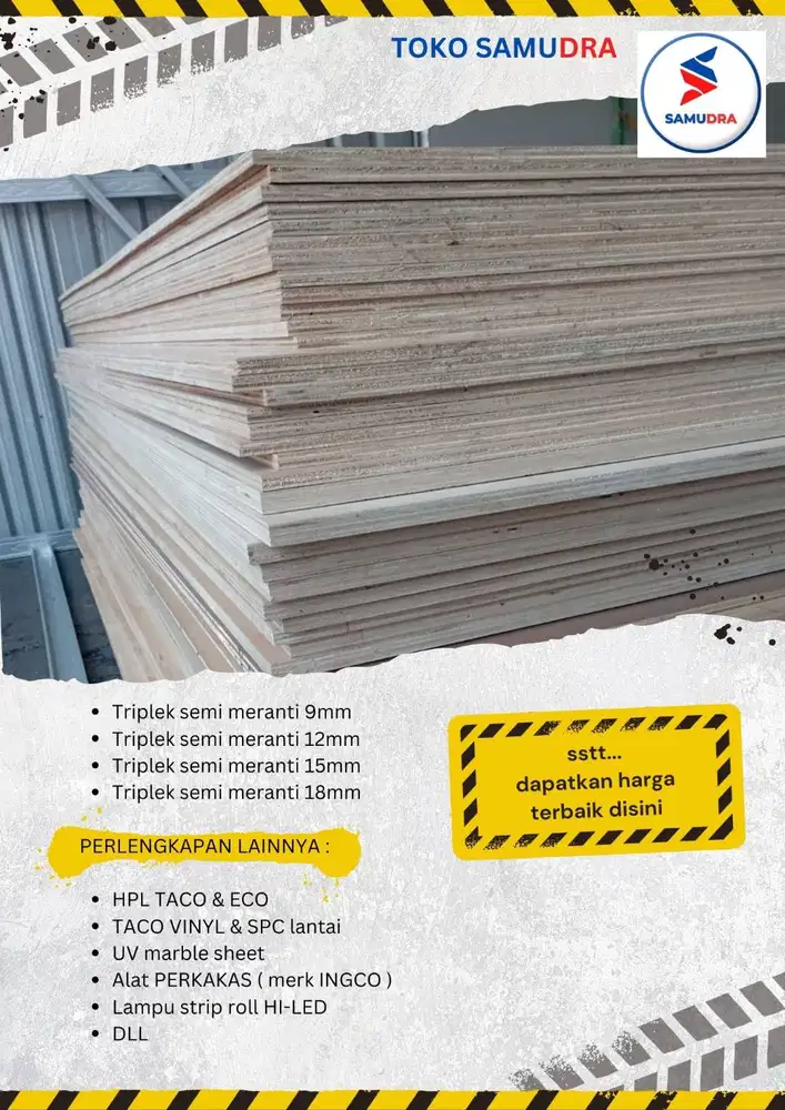 triplek semi meranti 9mm halus untuk mebel furnitur