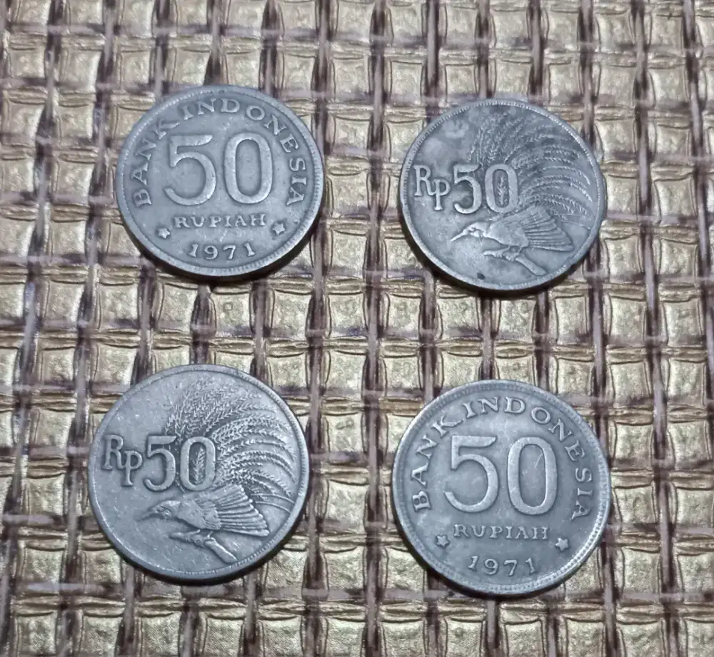 Uang koin Rp50 thn 1971 burung cenderawasih