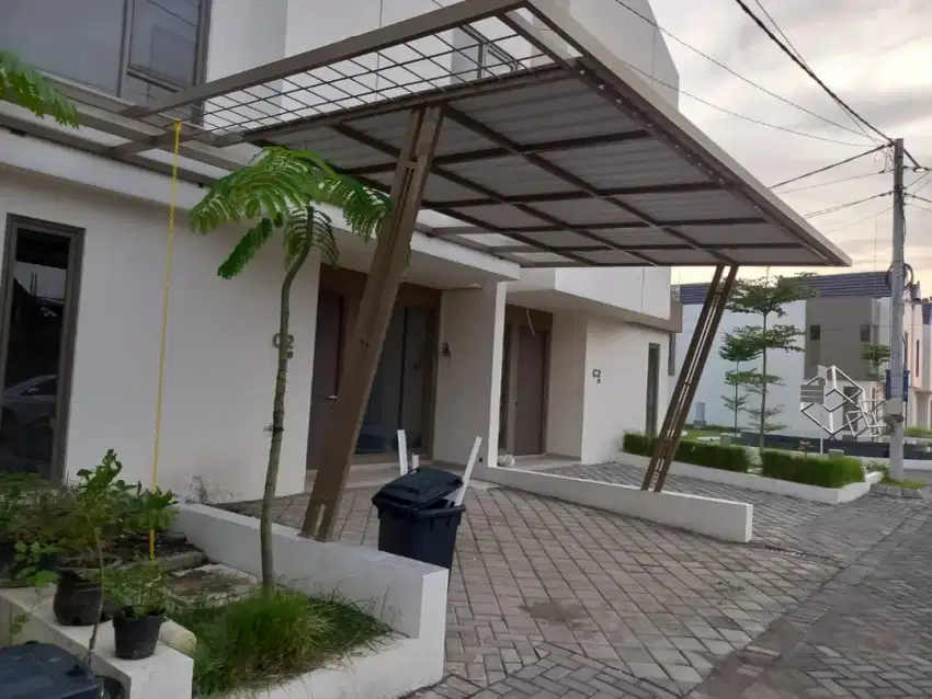 Kanopi Rooftop Single Layer Kombinasi Poly Transparan