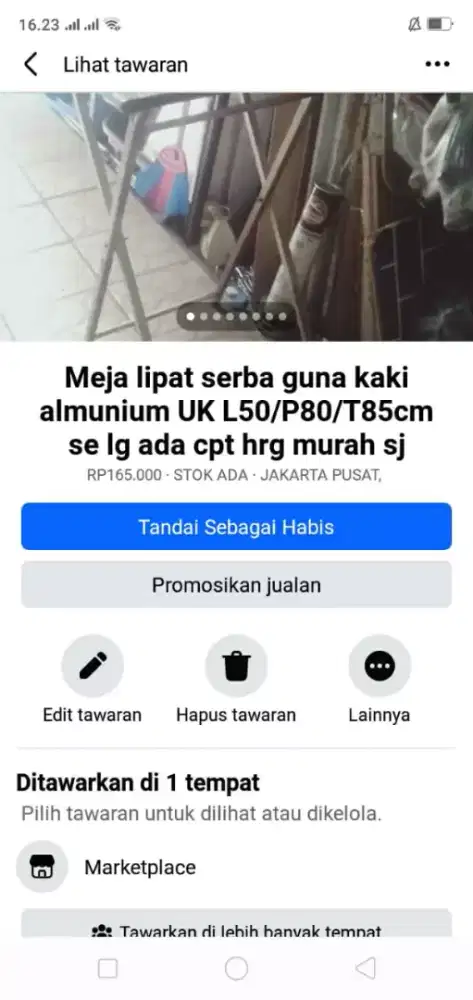 Meja lipat serba guna cocok utk pedagang kaki 5 hrg murah sj cpt dpt