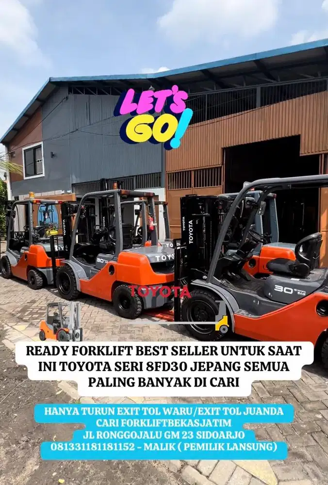 Forklift bekas 3 ton toyota 3 meter
