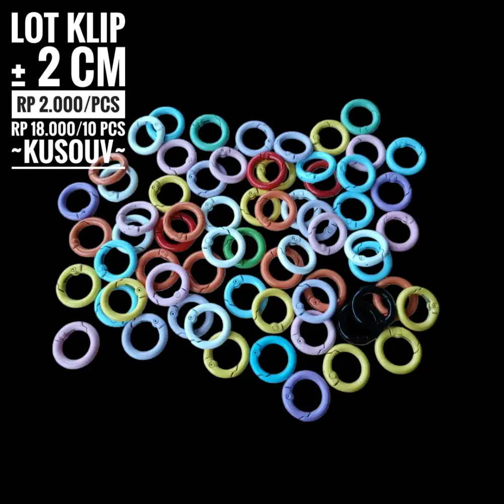 Lot Klip/Kait Gantungan Kunci/Kait Tas/Ring Besi/Kokot Lobster