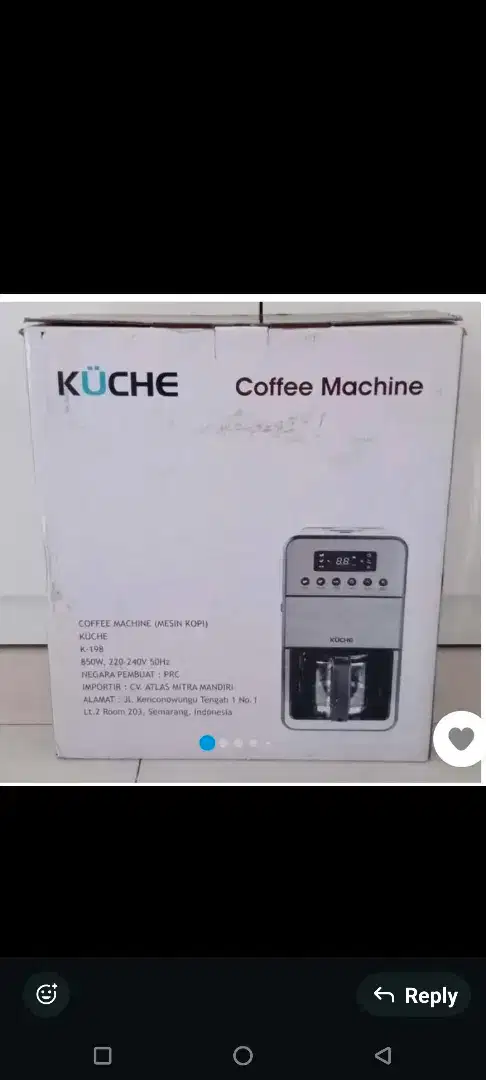 Mesin kopi merek Küche