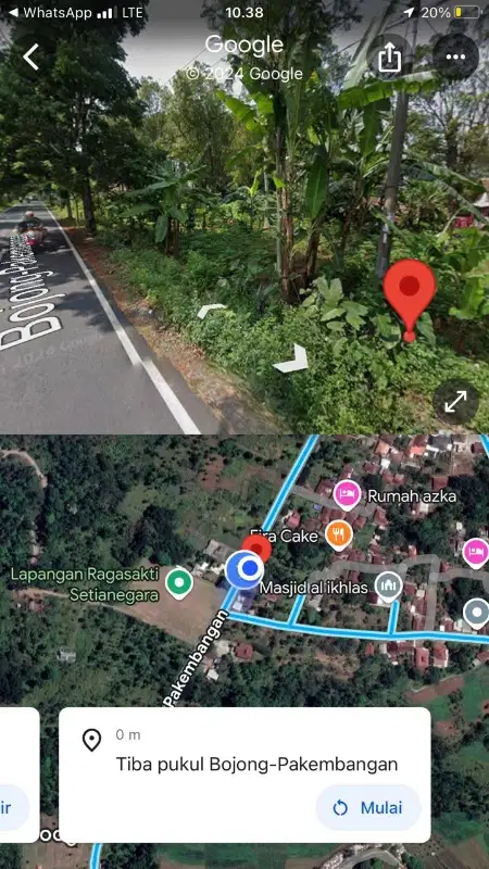 Tanah pinggir jalan raya Linggajati Kuningan Jabar