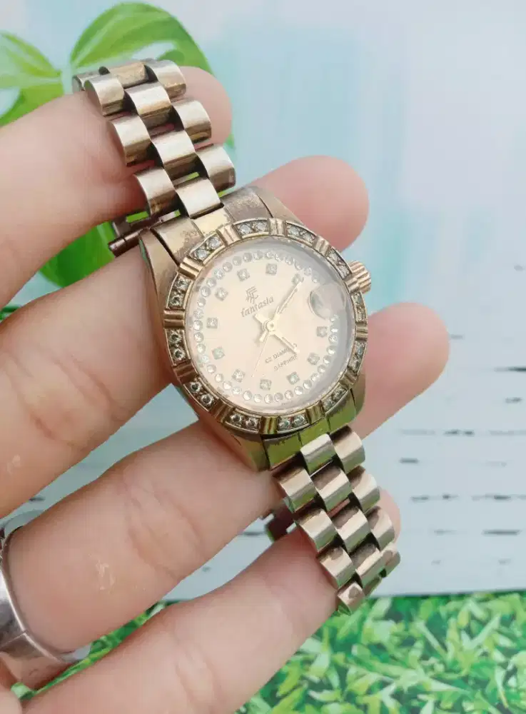 Jam Tangan Fatasia 23k gold plated