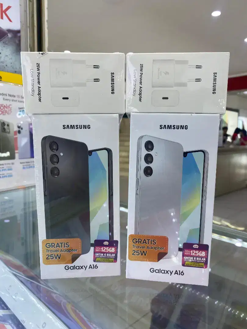 SAMSUNG GALAXY A16 8+8/128GB + FREE ADAPTER ORI + TEMPERED GLASS