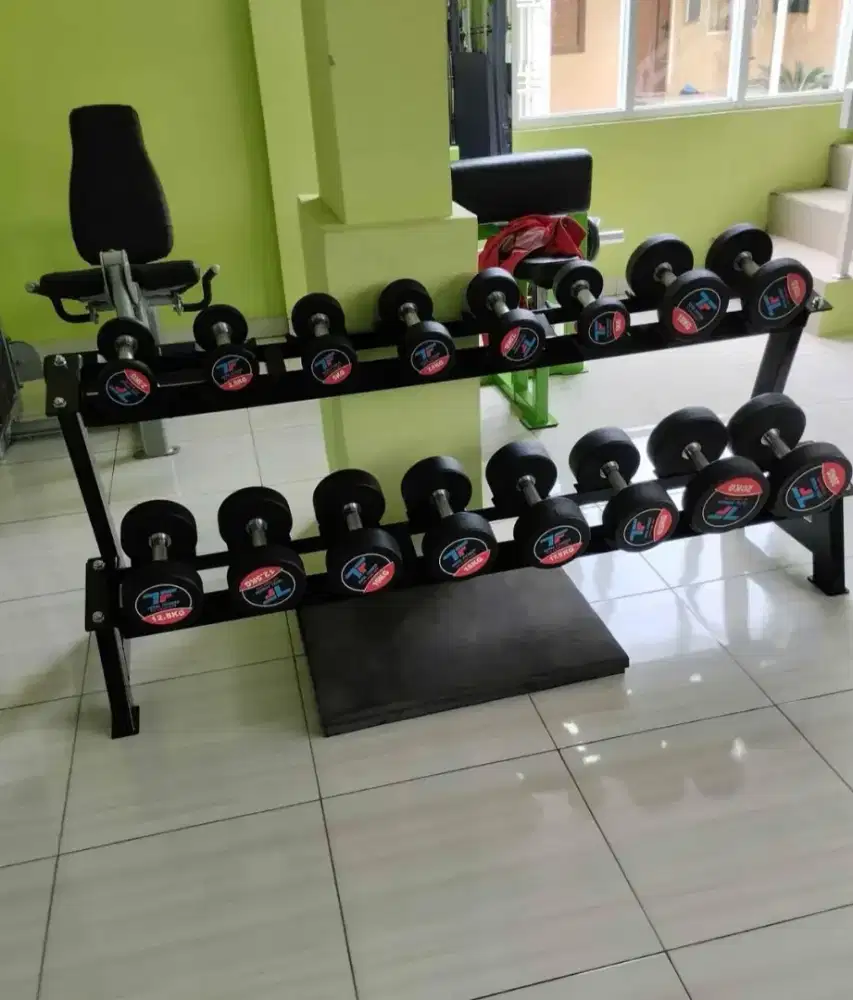 DUMBELL SET RACK 2,5 - 20 KG ALAT FITNESS GYM CENTER TOTAL
