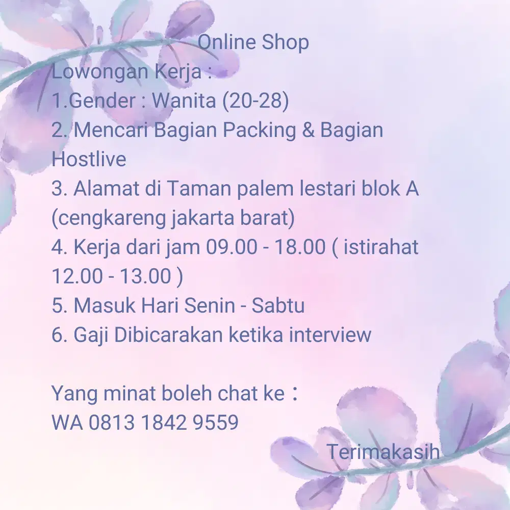 Cari Karyawan Bagian Packing