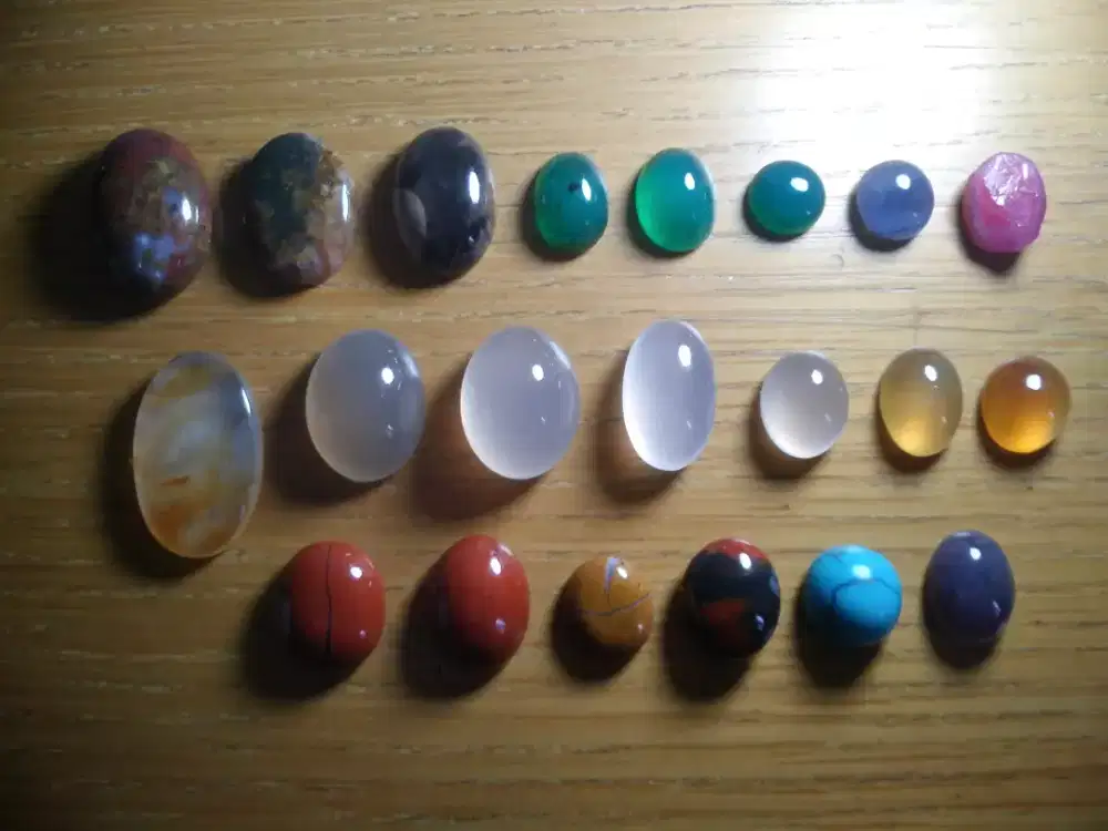 Batu Natural Bacan Pirus Giok Opal Safir Ruby dll