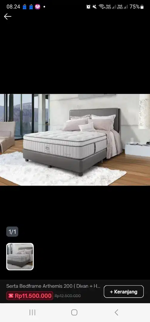 Jual murah divan headboard serta arthemis 180x200
