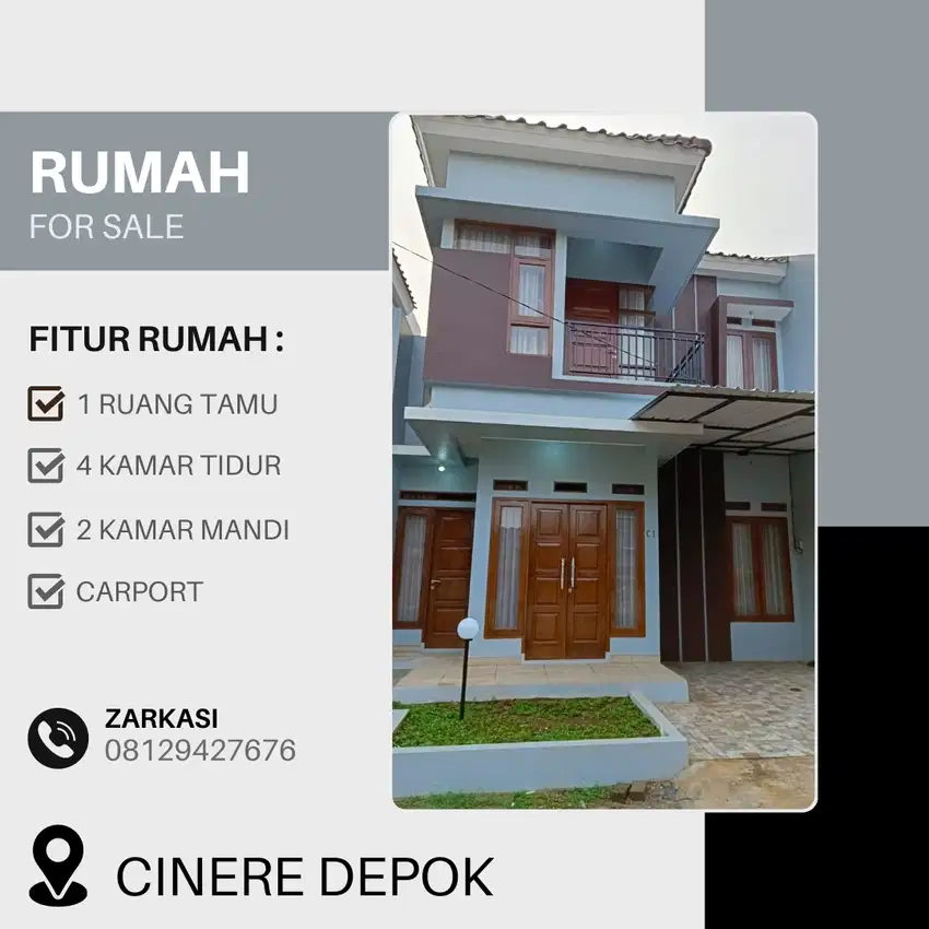 Rumah Cinere Depok,Bisa KPR Bank konvensional dan syariah.