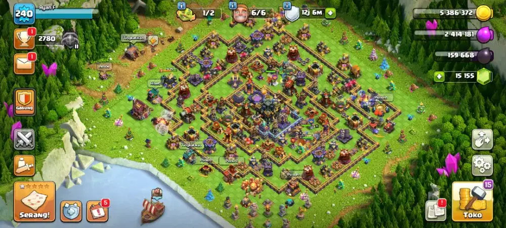 Jual akun COC Minat WA