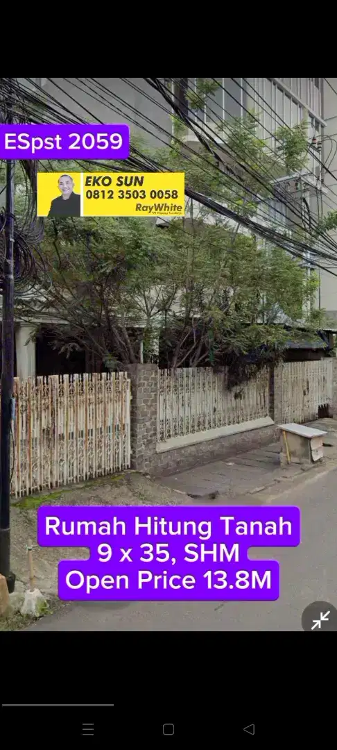 Harga BU dan Turun Harga lagi,Hitung Tanah 9*35 pusat kota Surabaya