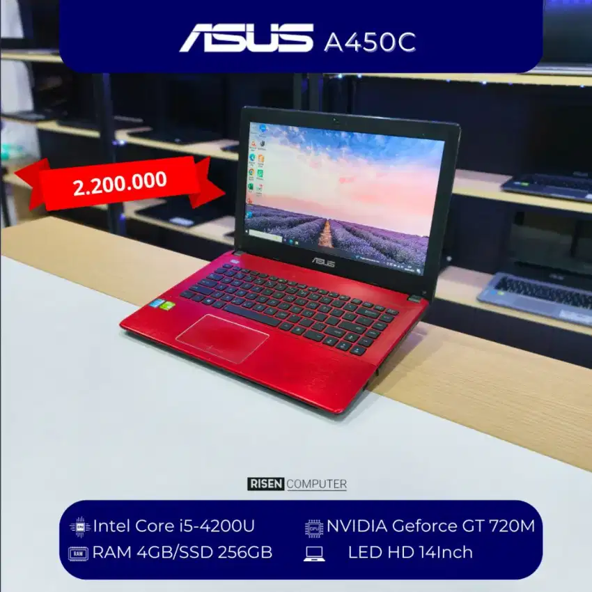 Asus A450C Intel Core i5-4200U NVIDIA Geforce 720M RAM 4GB SSD 256GB
