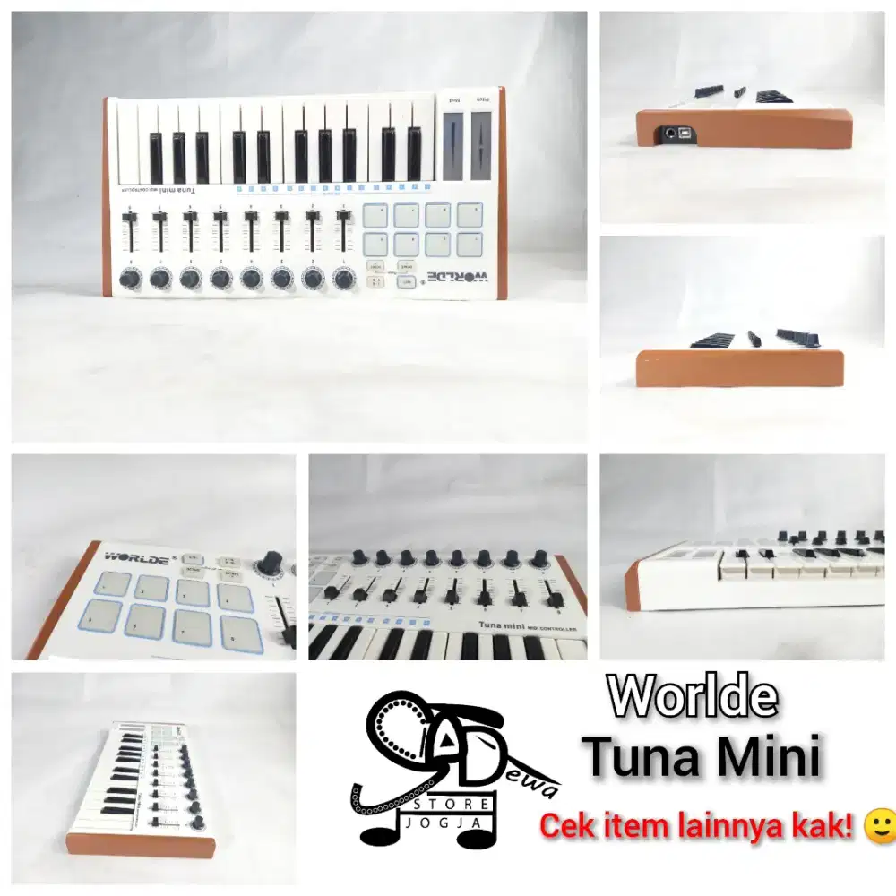 WORLDE TUNA MINI MIDI CONTROLLER 25 KEYS 2 OKTAF arturia minilab style