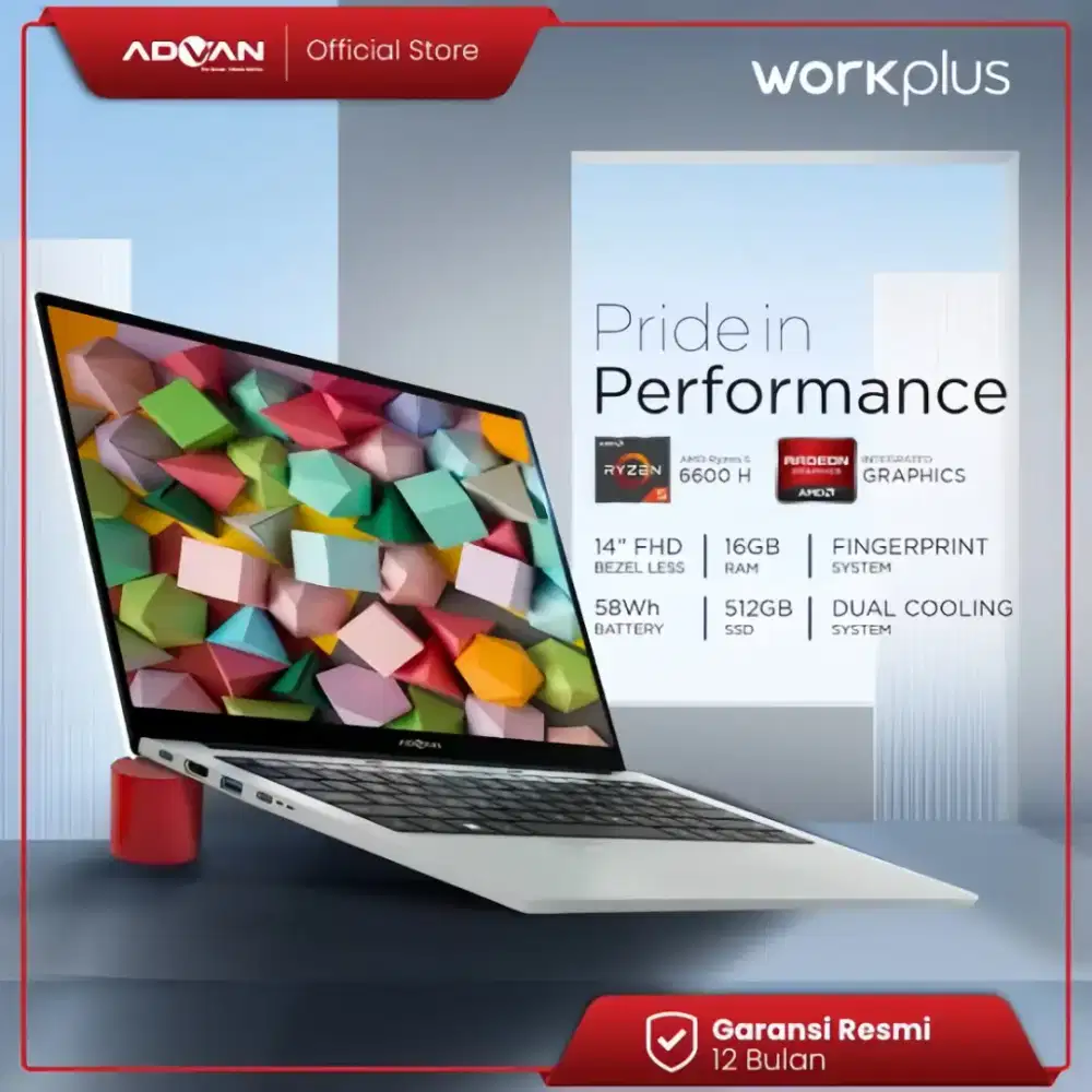 laptop advan workplus ryzen 5 6600h