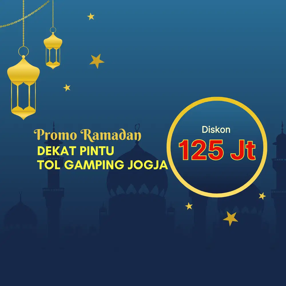 Diskon 125 Jt, Kapling Dekat Pintu Tol Gamping, SHM Siap Balik Nama